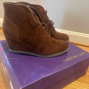 Madden Girl - Brown Wedge Booties